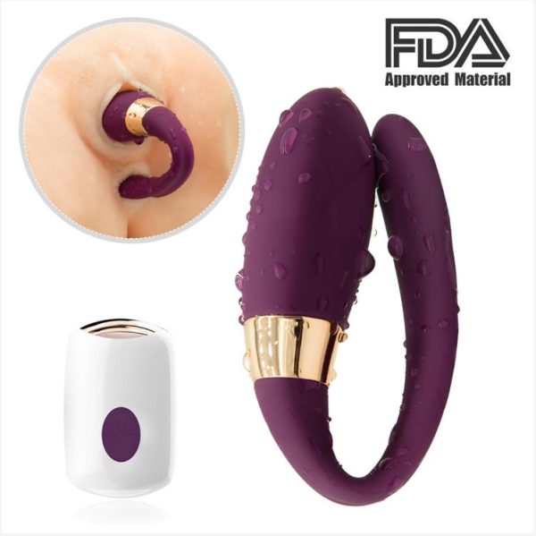 Wireless C Type Vibrator Dual Motors We-vibe G-spot Clitoris Massager