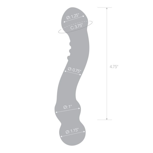 6 Curved G-spot Nubbed Dildo