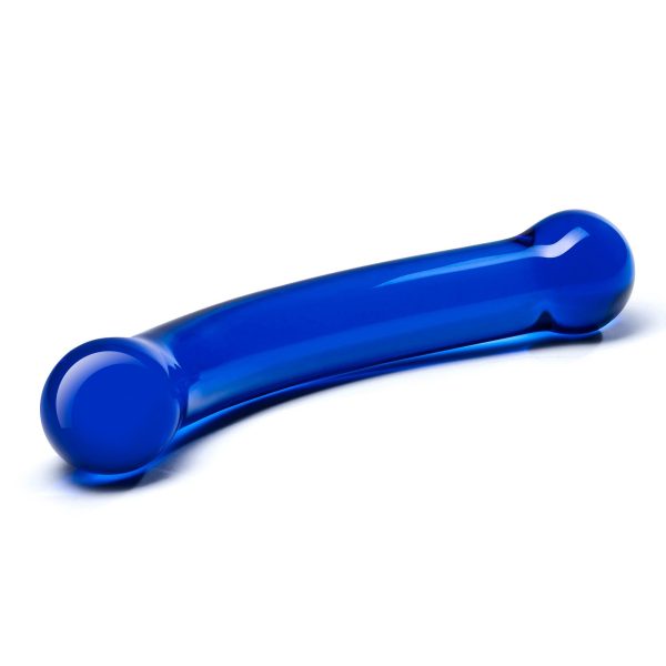6 Curved G-spot Blue Dildo