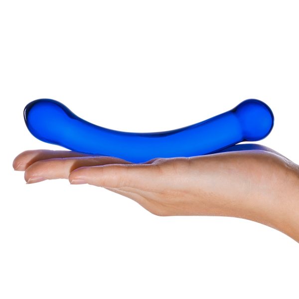 6 Curved G-spot Blue Dildo