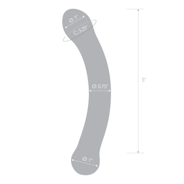 6 Curved G-spot Blue Dildo