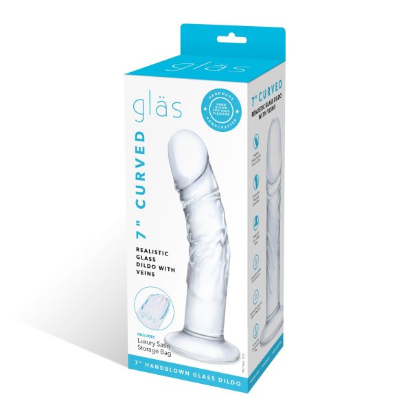 7 Curved Realistic Dildo with Veins