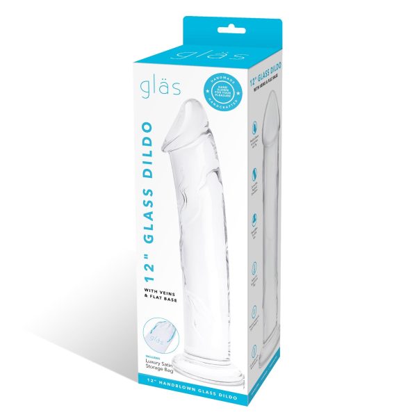 12 Veiny Dildo With Flat Base