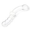 Double Sided Curved Dildo With Anal Beads