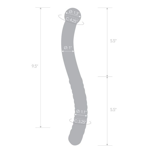 11 Pelvic Wand Curved Double Ended Dildo