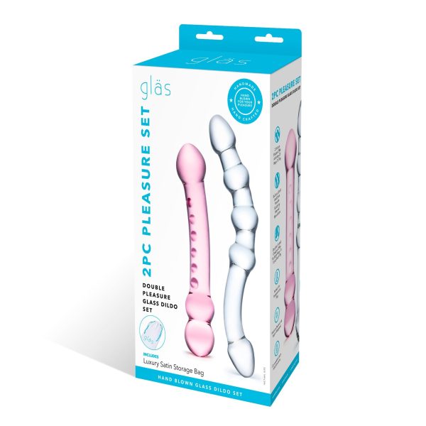 Double Pleasure Glass Dildo Set