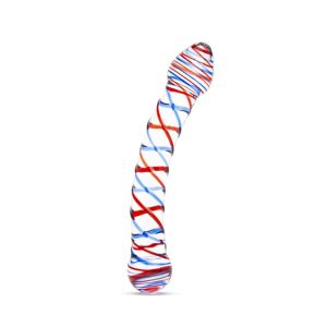 7.5 Striped Double Ended Glass Dildo