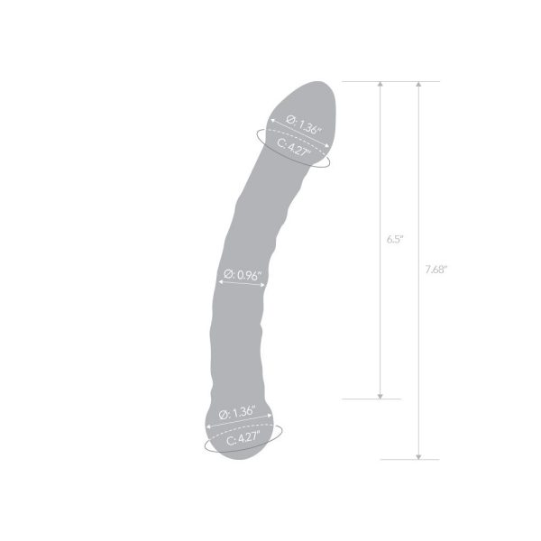 7.5 Striped Double Ended Glass Dildo