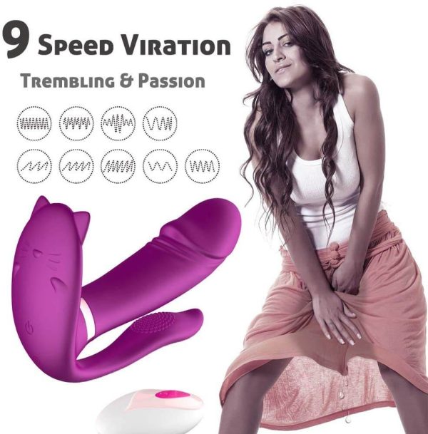 Remote Vibrator Heating Clitoris Dildo For Women