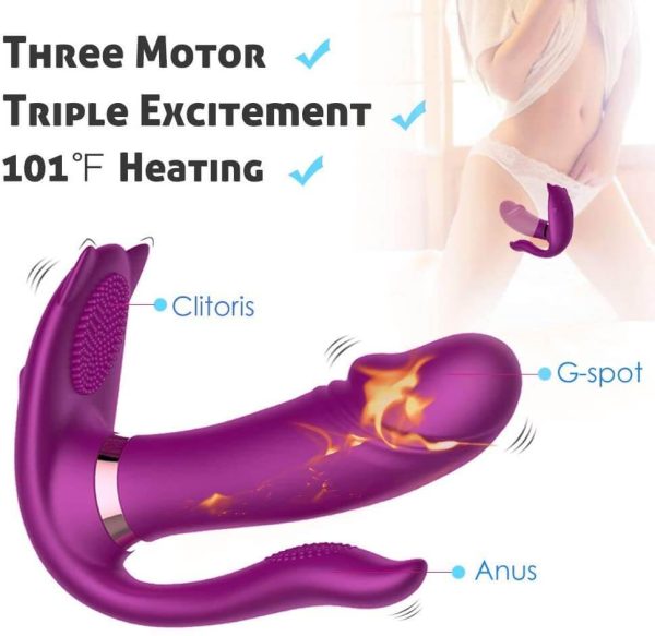 Remote Vibrator Heating Clitoris Dildo For Women