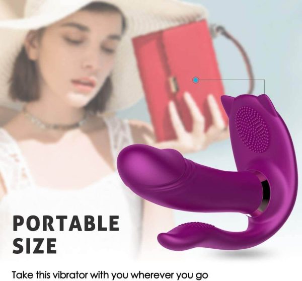 Remote Vibrator Heating Clitoris Dildo For Women