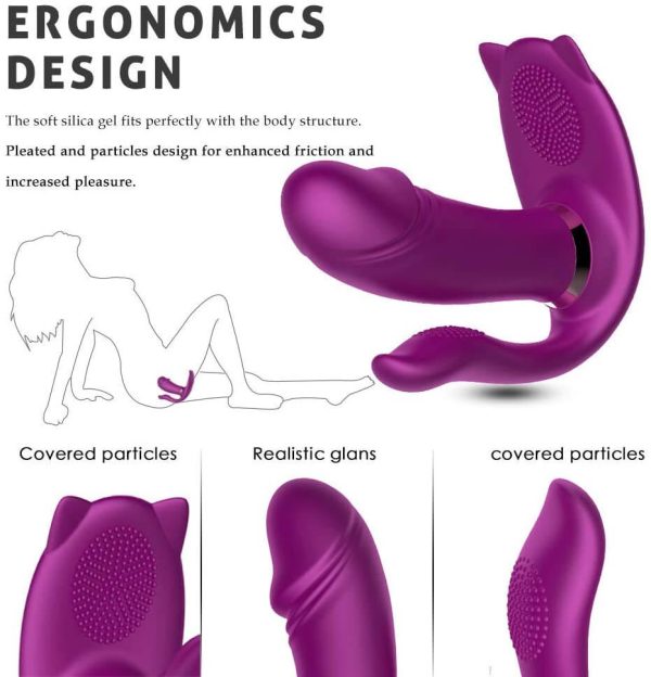 Remote Vibrator Heating Clitoris Dildo For Women