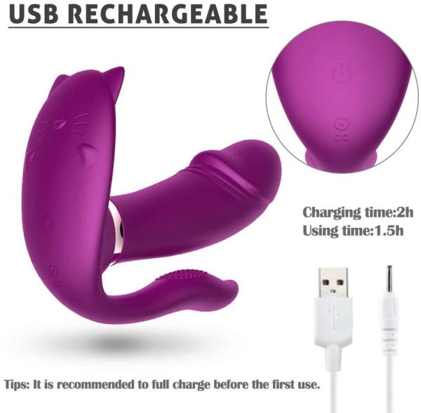 Remote Vibrator Heating Clitoris Dildo For Women