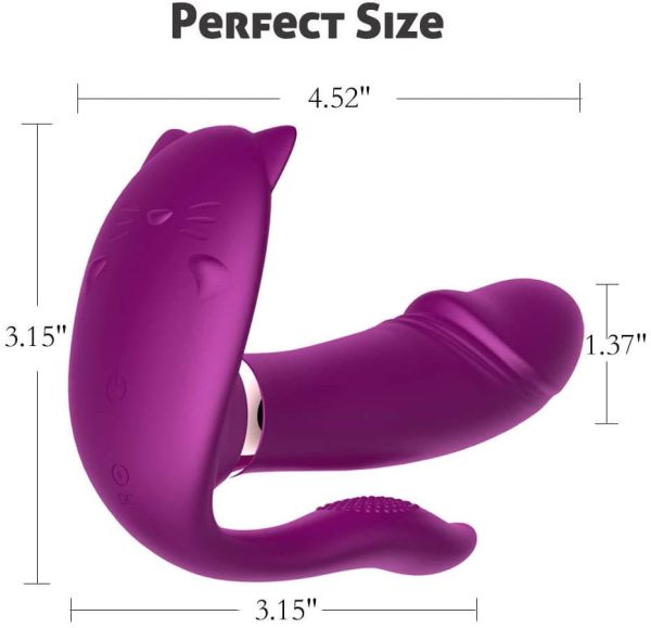 Remote Vibrator Heating Clitoris Dildo For Women