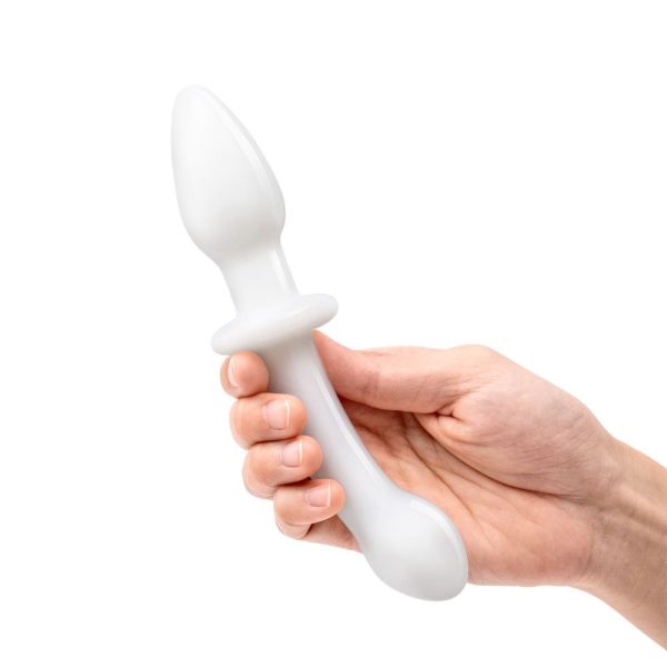 7 Double Ended White Butt Plug