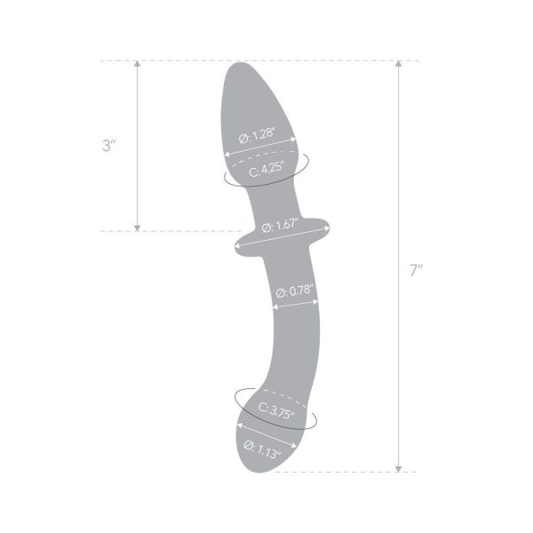 7 Double Ended White Butt Plug