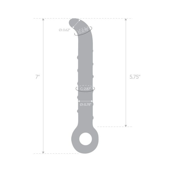 7 Slim Swirly Dildo with G-Spot Tip