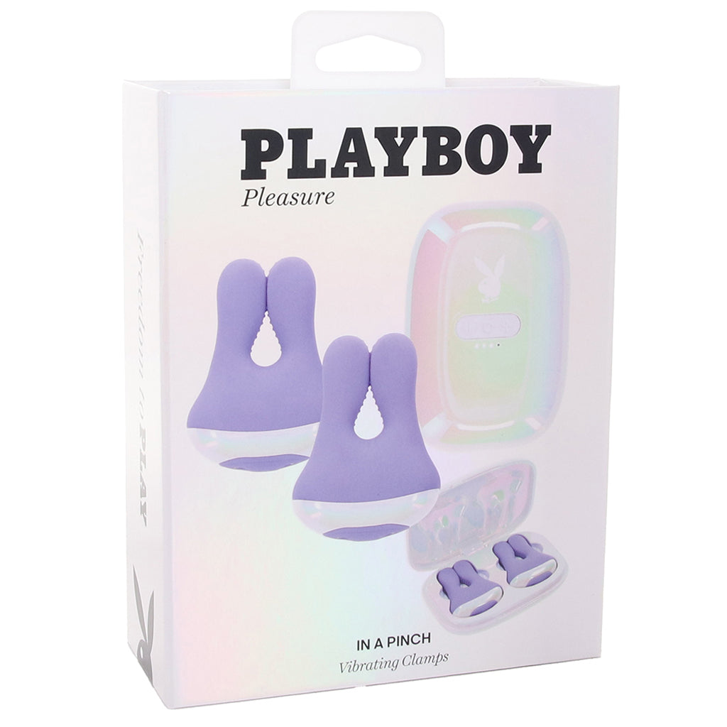 Playboy In a Pinch Vibrating Clamps with Recharge Case