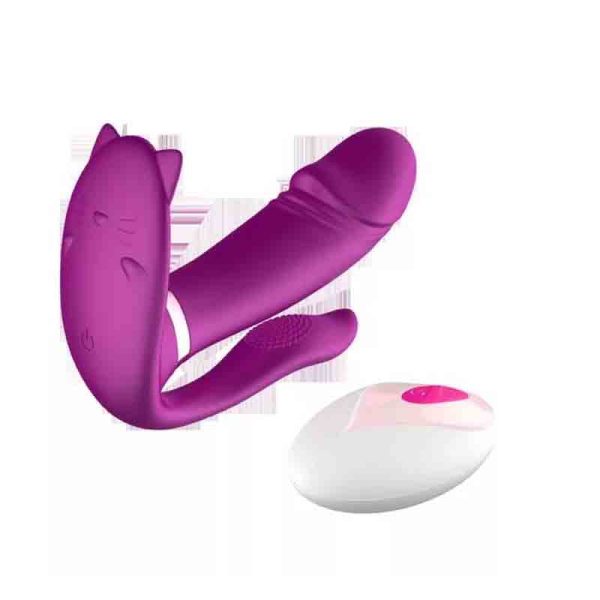 Remote Vibrator Heating Clitoris Dildo For Women