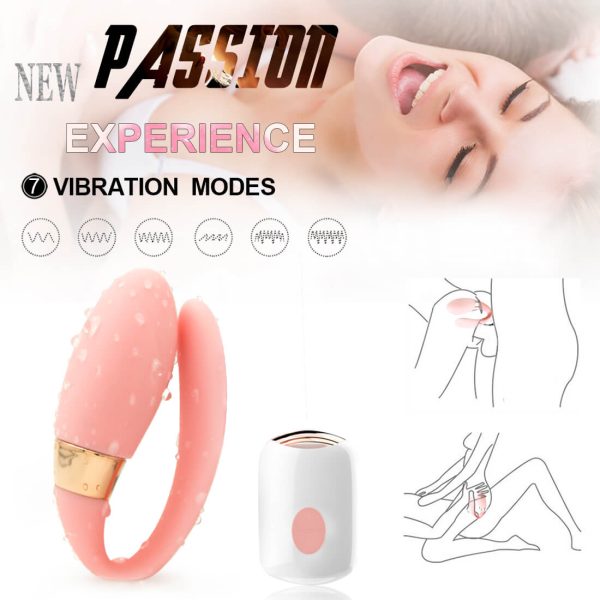 Wireless C Type Vibrator Dual Motors We-vibe G-spot Clitoris Massager