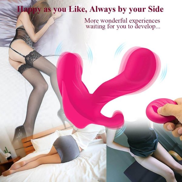 Soft Butterfly Strap on Vibrator Wireless Wearable Massager