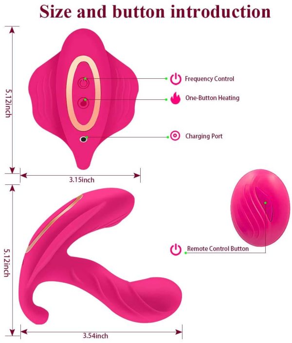 Soft Butterfly Strap on Vibrator Wireless Wearable Massager