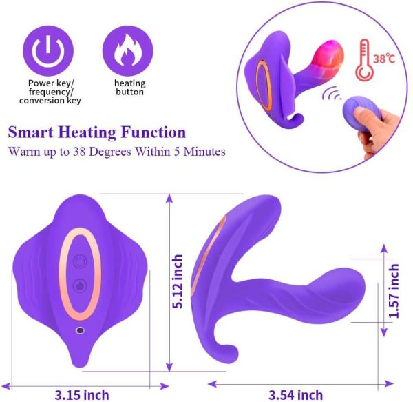 Soft Butterfly Strap on Vibrator Wireless Wearable Massager