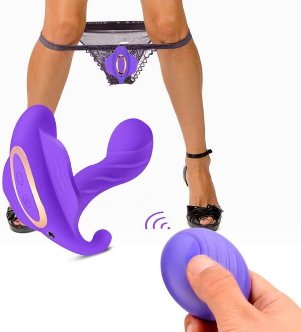 Soft Butterfly Strap on Vibrator Wireless Wearable Massager