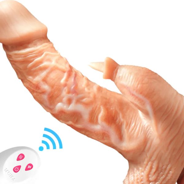 D008- (7.2'')Male torso TPE Shemale Auto Vibrating Dildo cheap sex toy 100% Genuine