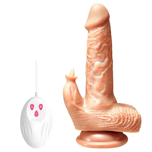D008- (7.2'')Male torso TPE Shemale Auto Vibrating Dildo cheap sex toy 100% Genuine